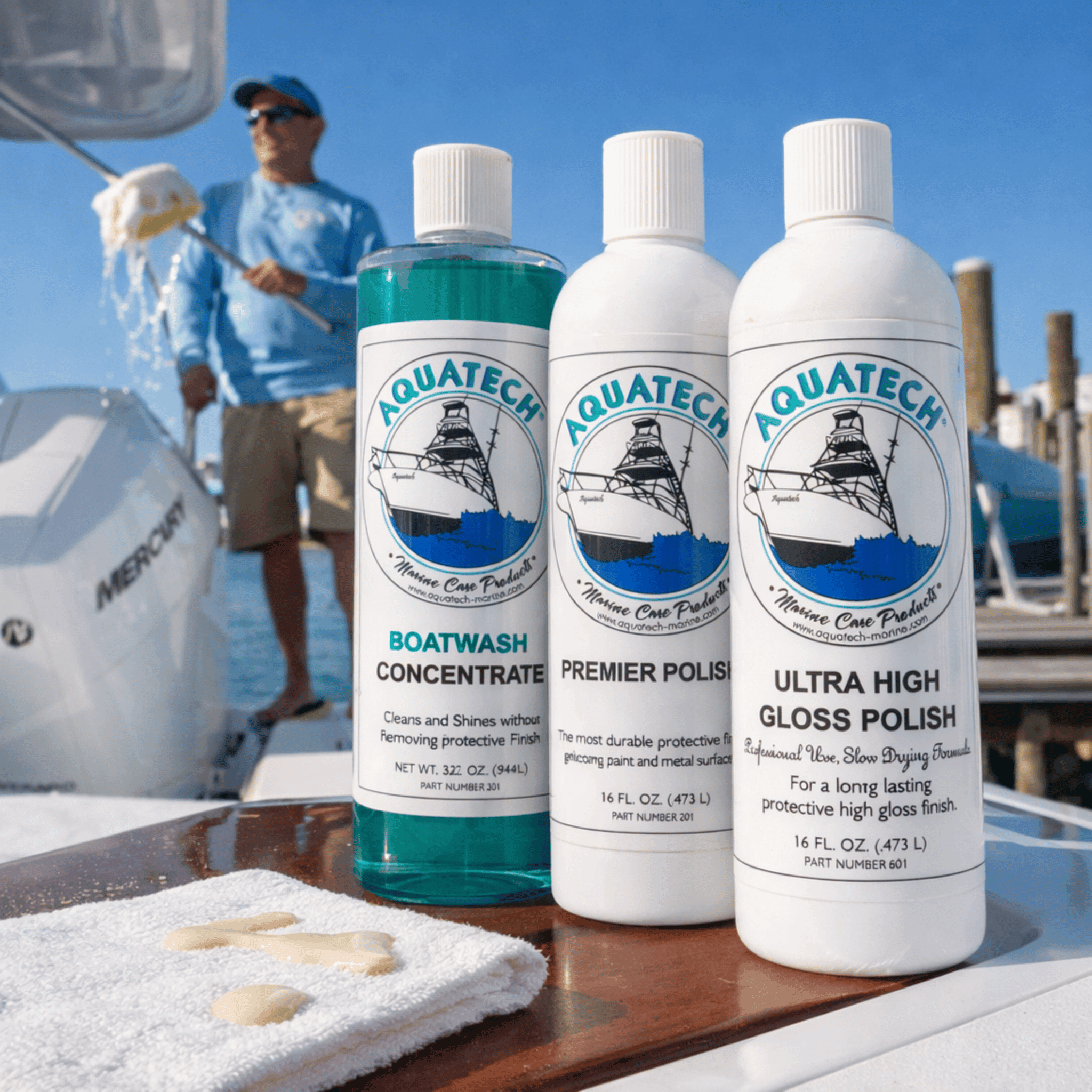 boat cleaning kit for boating season prep from Aquatech Marine