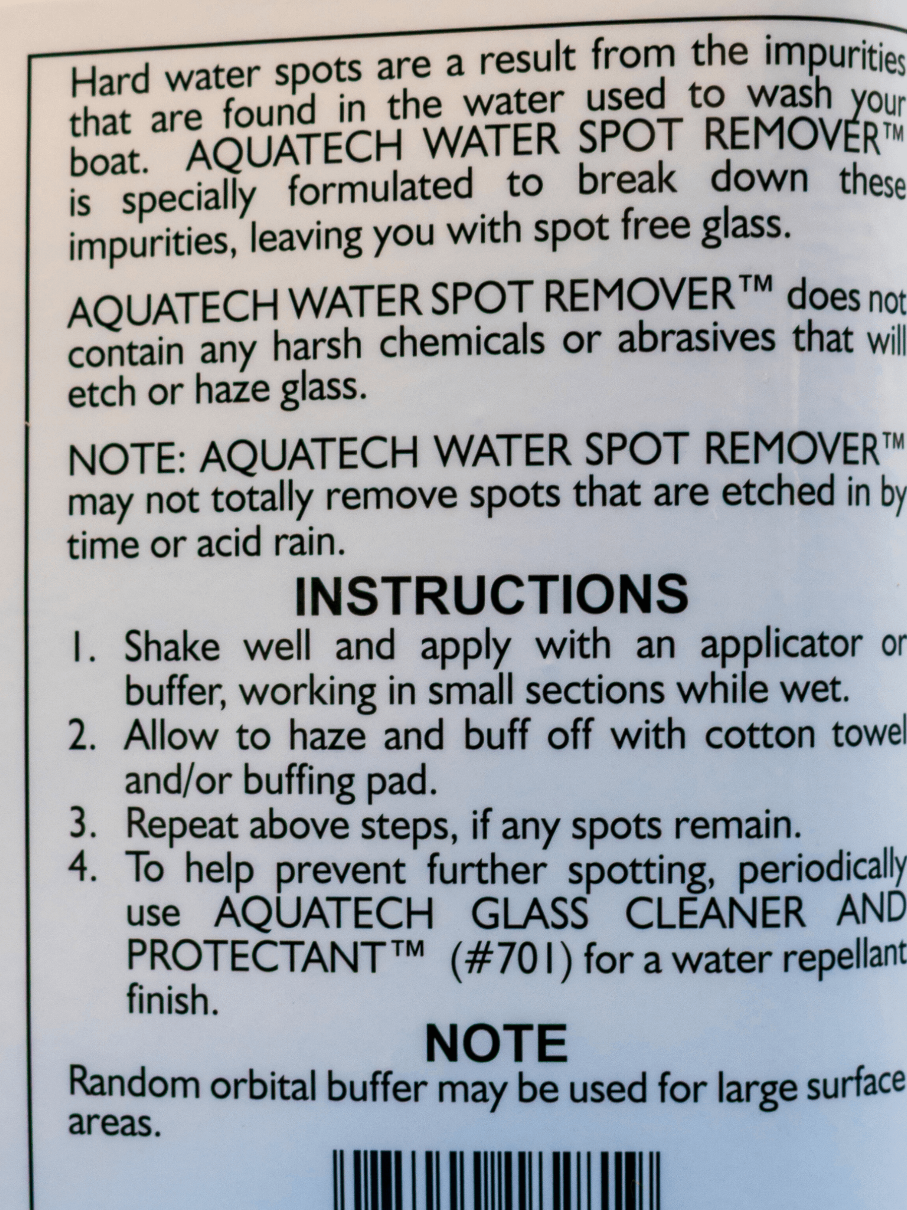 Water Spot Remover Instructions